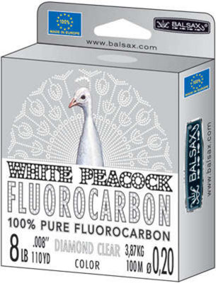 Леска флюрокарбон Balsax "White Peacock" 100м 0.20