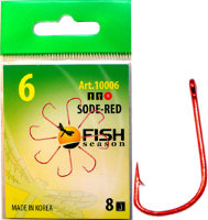 Крючок Fish Season SODE-RING red № 4 (9шт) 10006-R04F