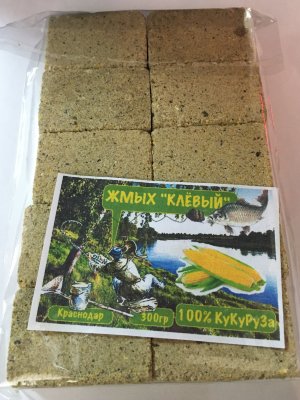 Жмых  "Клевый" 300гр. кукурузный 100% (10шт в упак.)