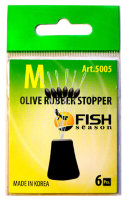 Стопор Fish Season резин. оливка №M (6шт) 5005-MF