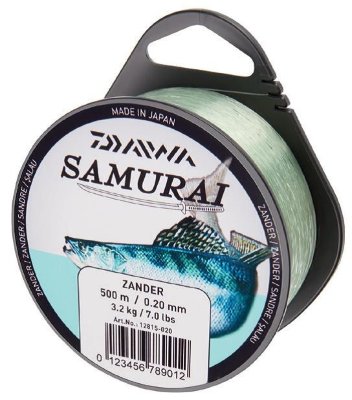 Леска DAIWA "Samurai Zander" 500м 0,20мм (светло-зеленая)