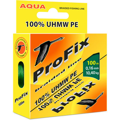 Леска плетен. AQUA ProFix Dark-Green 0,10mm 100m