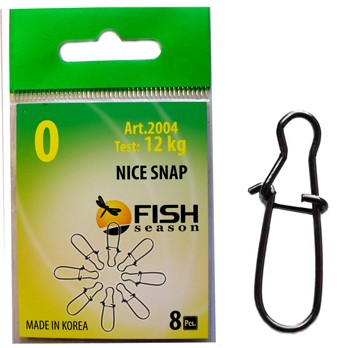 Застежка "Fish Season" Nice № 0 12кг (8шт) 2004-0F