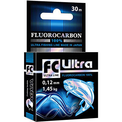 Леска AQUA FC Ultra Fluorocarbon 100% 30m 0,14mm