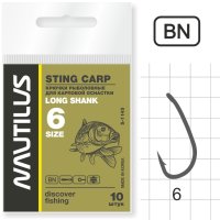 Крючок Nautilus Sting Long Shank S-1145BN  №6